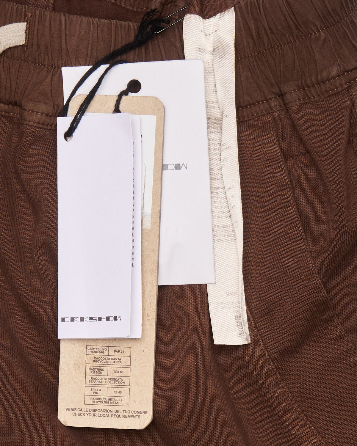 Rick Owens DRKSHDW Terra Cotton Jersey Geth Belas