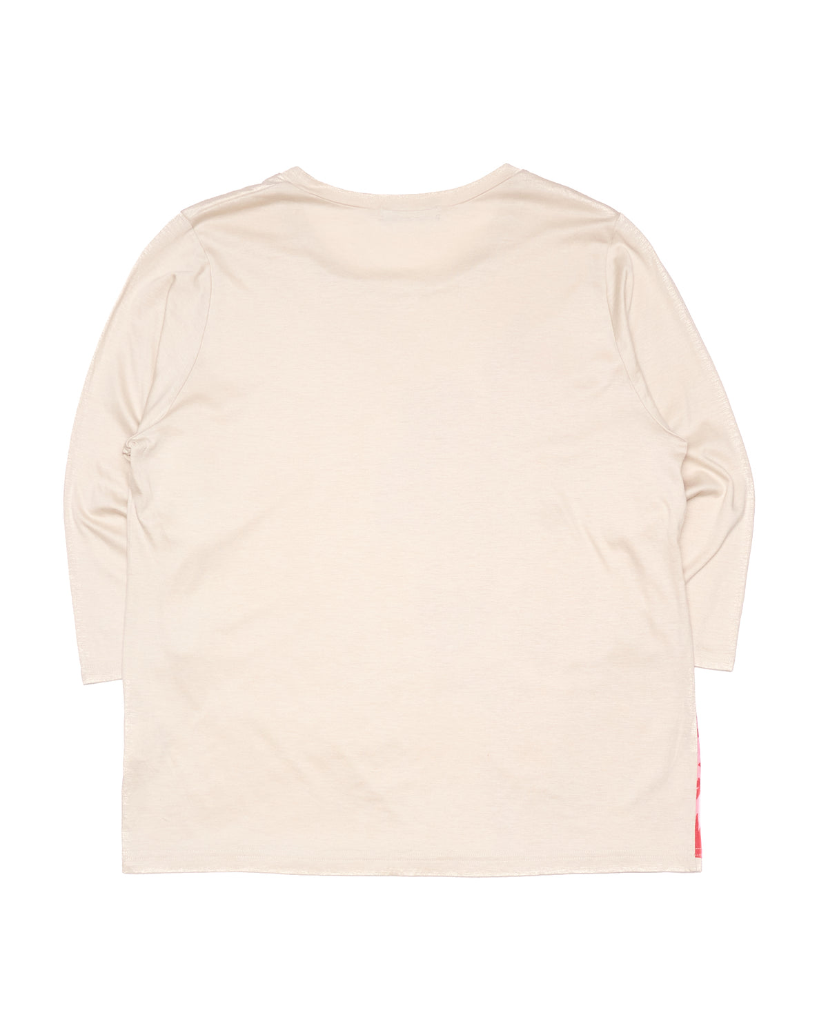 Early 00s Y’s for Living by Yohji Yamamoto Floral Tan Half-Sleeve Tee Shirt