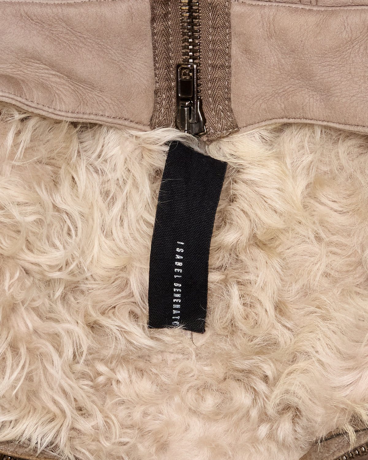 Isabel Benenato Hooded Leather Shearling Jacket