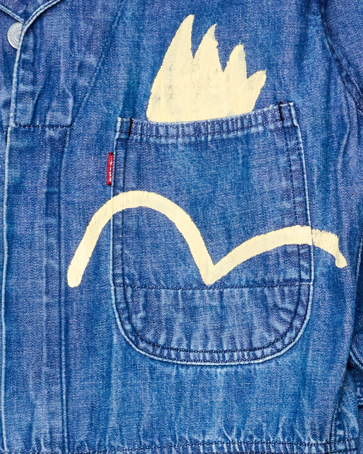 Early 00s EVISU Double Diakoku Hand-Paint Coverall
