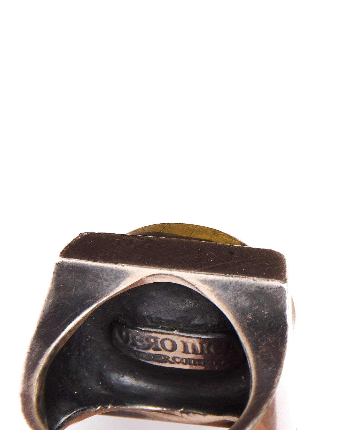 00s VERONICA by LED Rechwe Two-Tone Skull-Encased Signet Ring