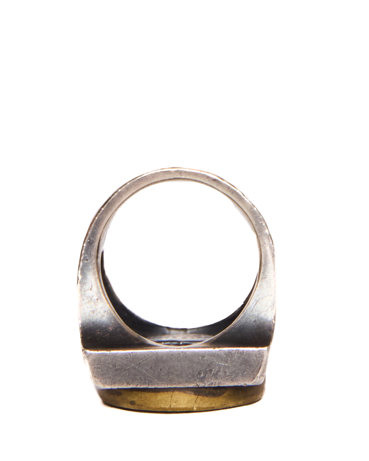 00s VERONICA by LED Rechwe Two-Tone Skull-Encased Signet Ring