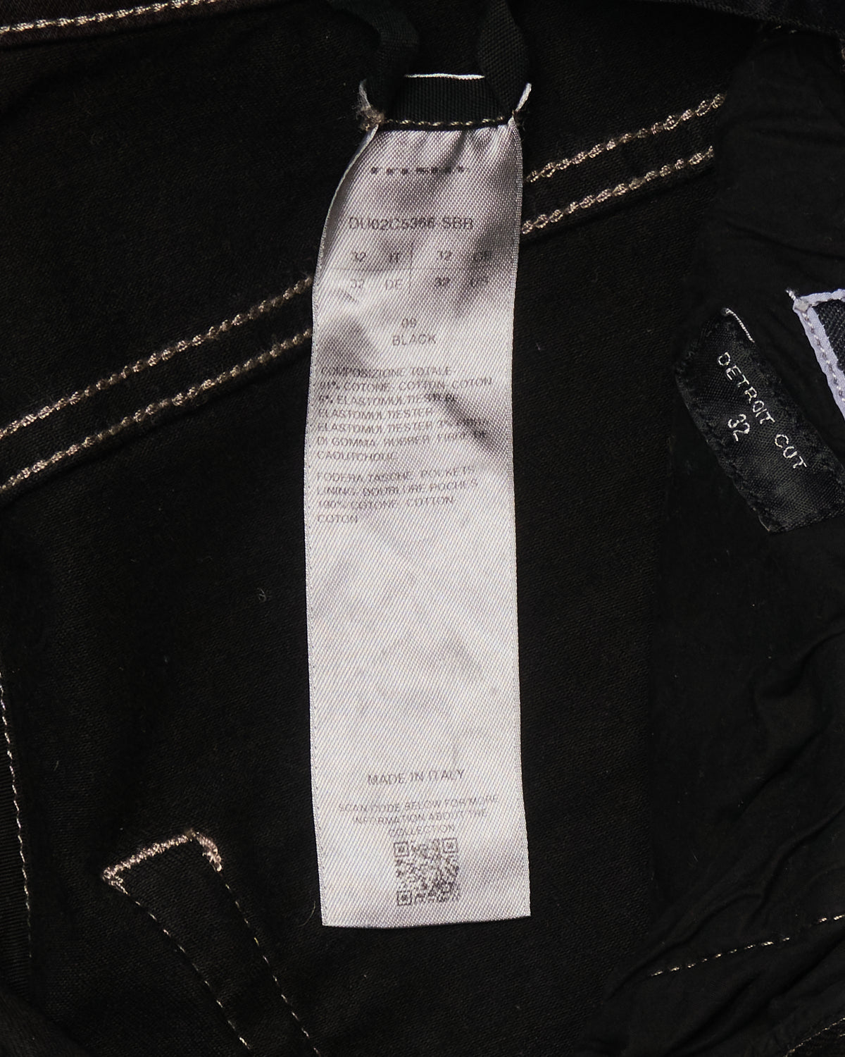 F/W2023 Rick Owens "LUXOR" DRKSHDW Black Detroit Cut Slim-Fit Jeans