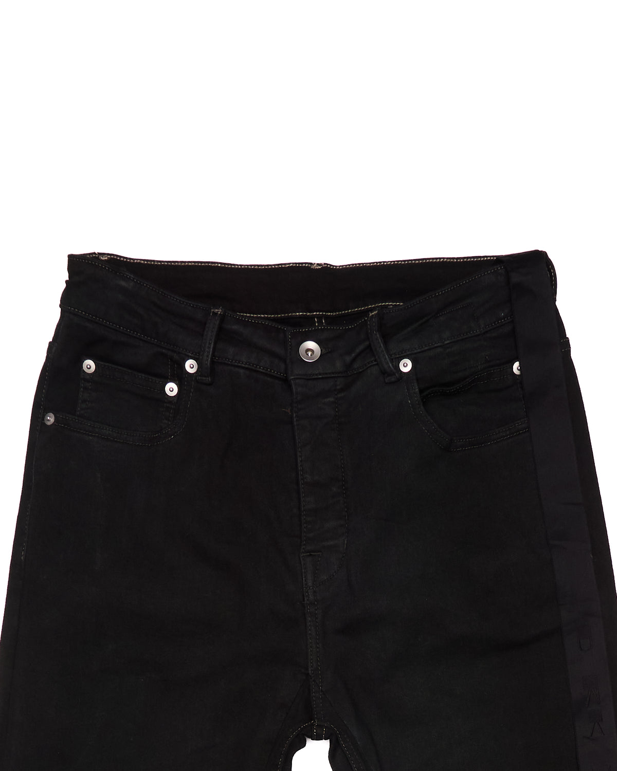 F/W2023 Rick Owens "LUXOR" DRKSHDW Black Detroit Cut Slim-Fit Jeans