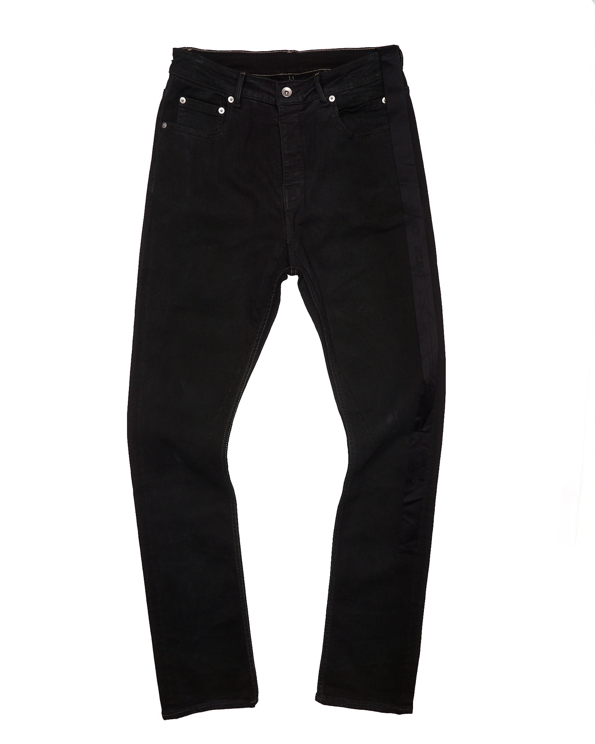 F/W2023 Rick Owens "LUXOR" DRKSHDW Black Detroit Cut Slim-Fit Jeans