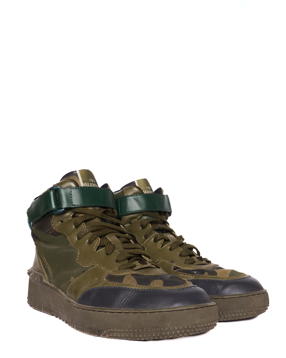 F/W12 Valentino Garavani Camouflage Leather High-Top Sneakers