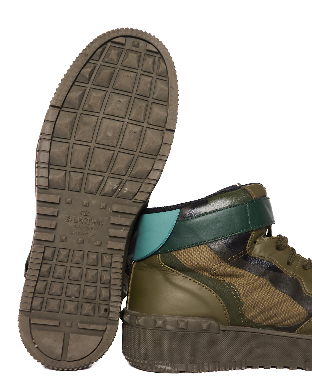 F/W12 Valentino Garavani Camouflage Leather High-Top Sneakers