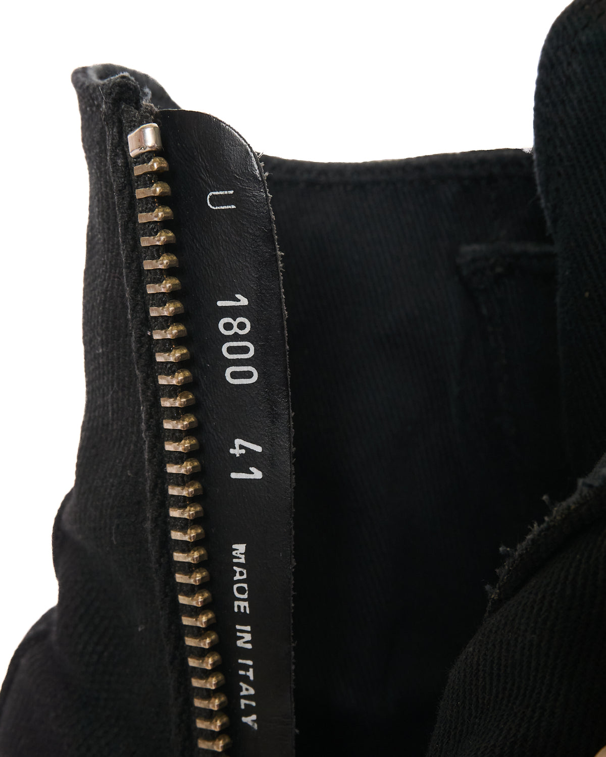 S/S16 Rick Owens DRKSHDW Black Canvas High-Top Ramones Sneaker