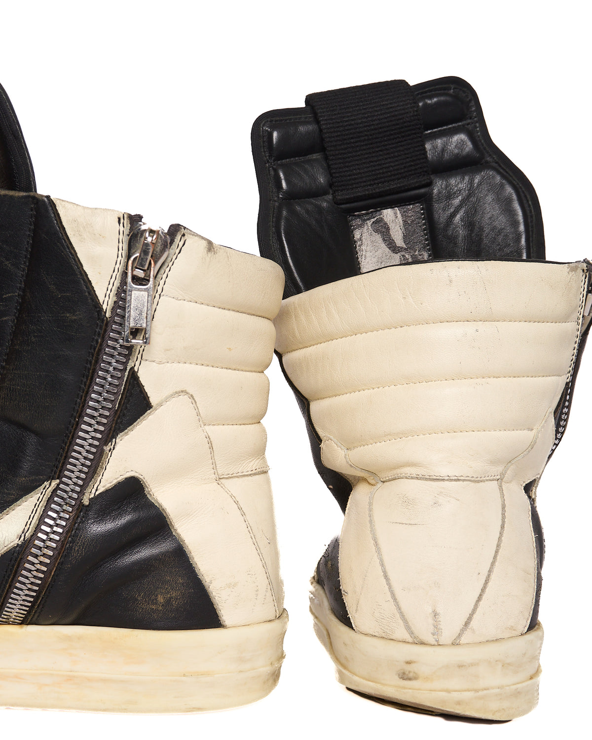 S/S16 Rick Owens Black/Milk Leather Geobasket