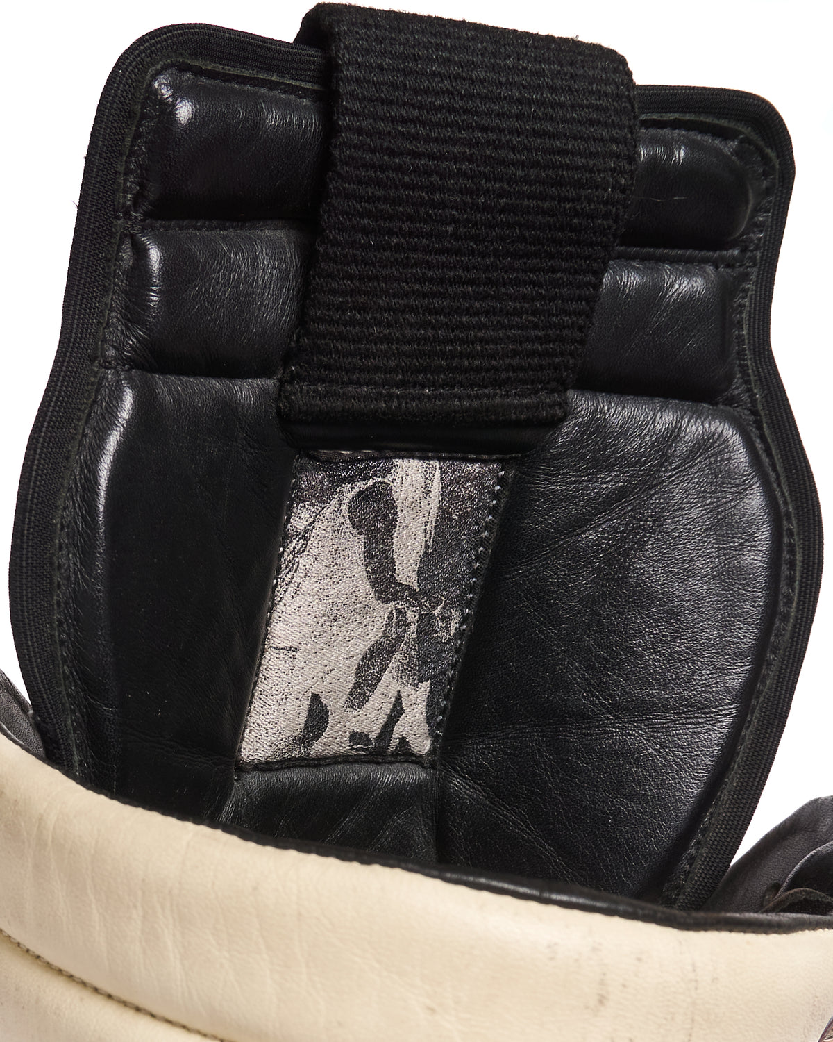 S/S16 Rick Owens Black/Milk Leather Geobasket