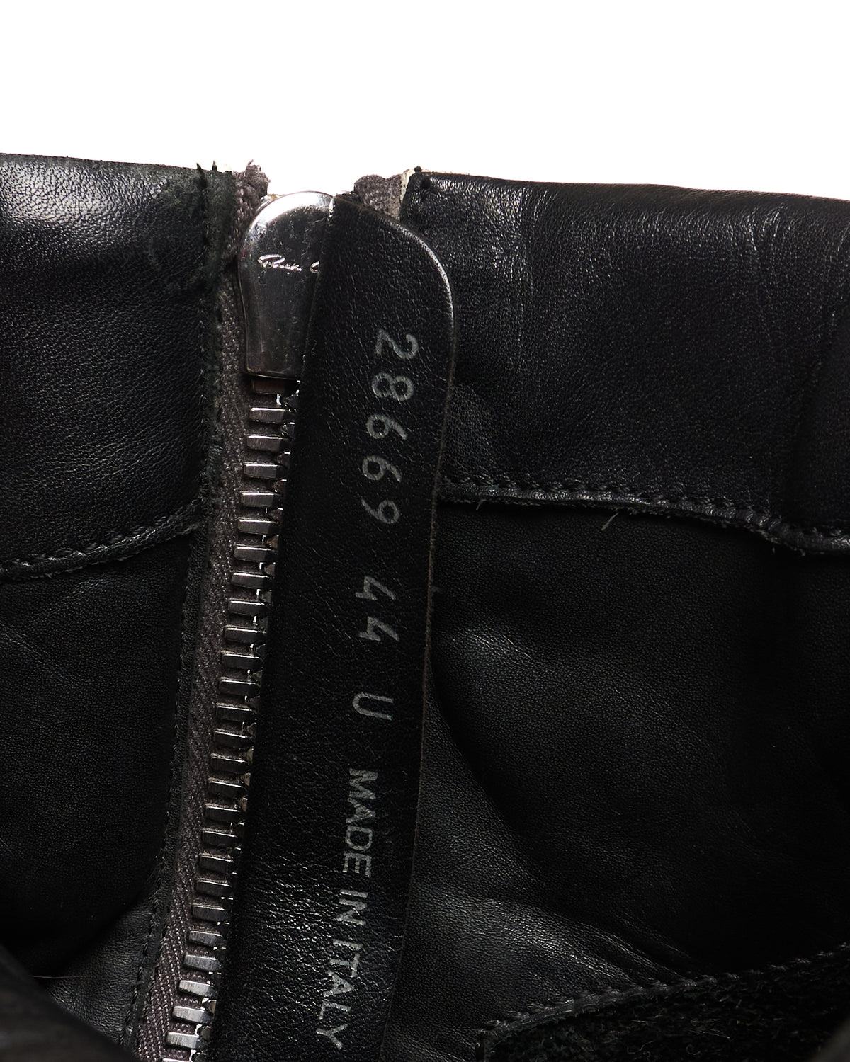 S/S16 Rick Owens Black/Milk Leather Geobasket
