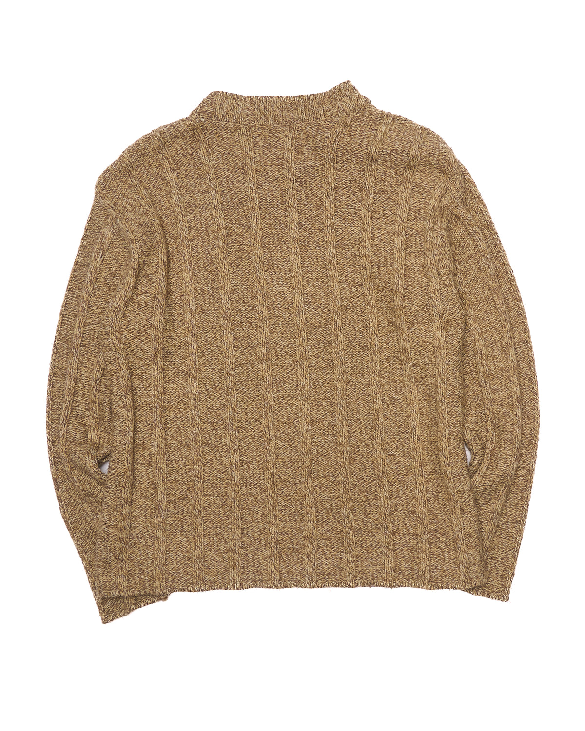 Late 90s Dolce & Gabanna Olive/Khaki Asymmetric Mock-neck Sweater