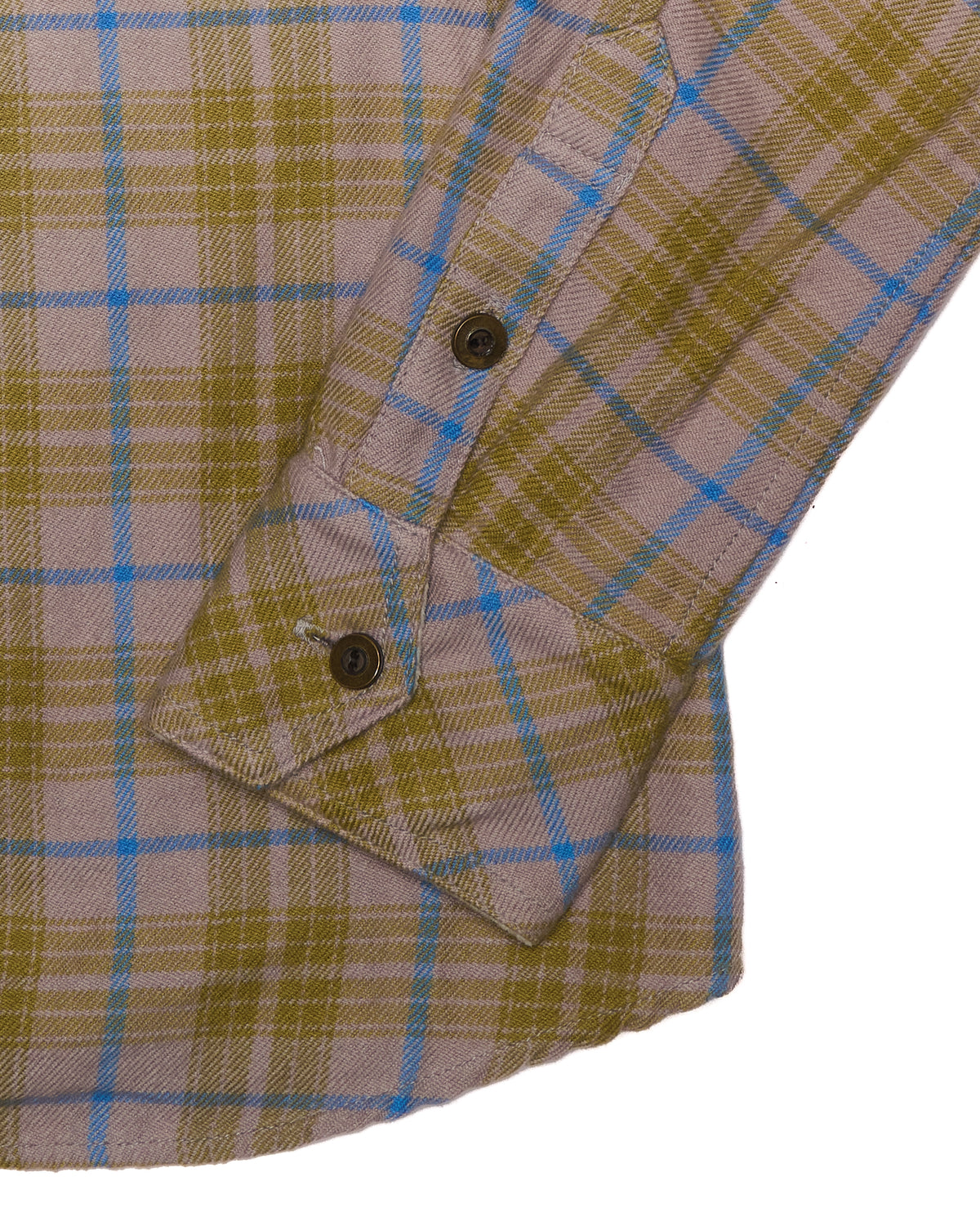 2010s Isamu Katayama "BACKLASH" Chartreuse Flannel Long Sleeve Button Up