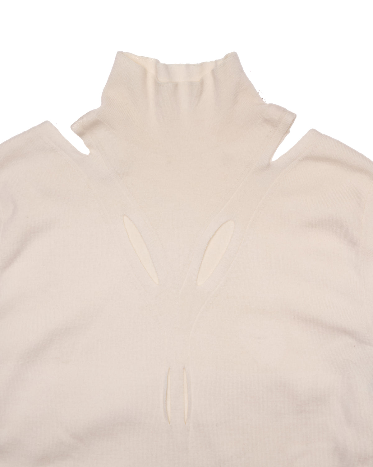Dion Lee Ivory Merino Cut-Out Knit Long Sleeve