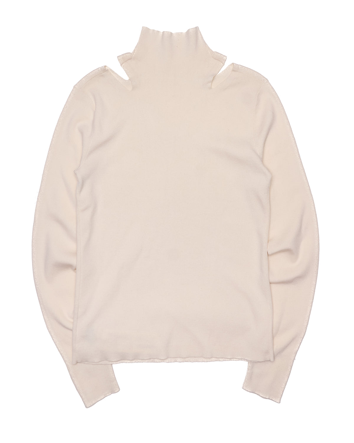 Dion Lee Ivory Merino Cut-Out Knit Long Sleeve