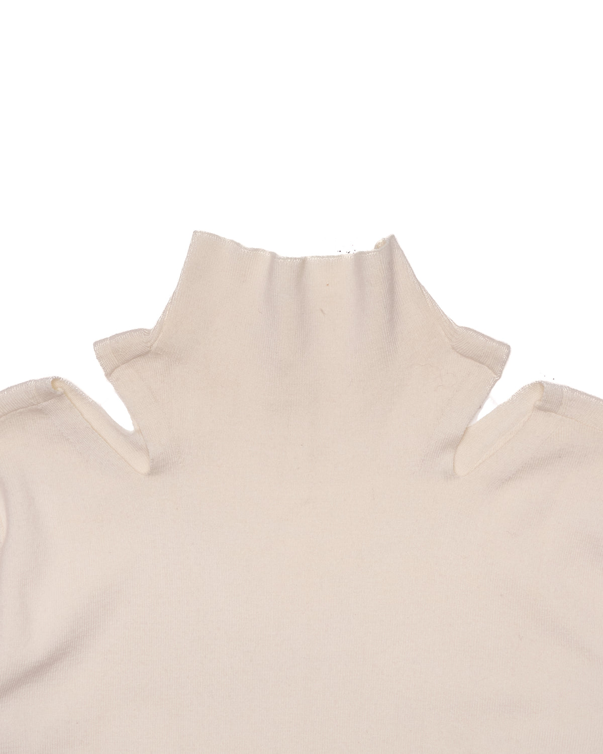Dion Lee Ivory Merino Cut-Out Knit Long Sleeve