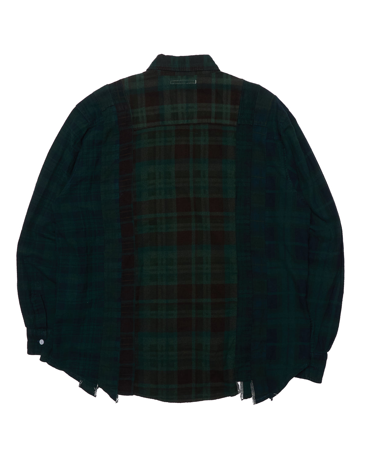 Needles Rebuild “7 Cuts” Burgundy/Green Button-Up Shirt