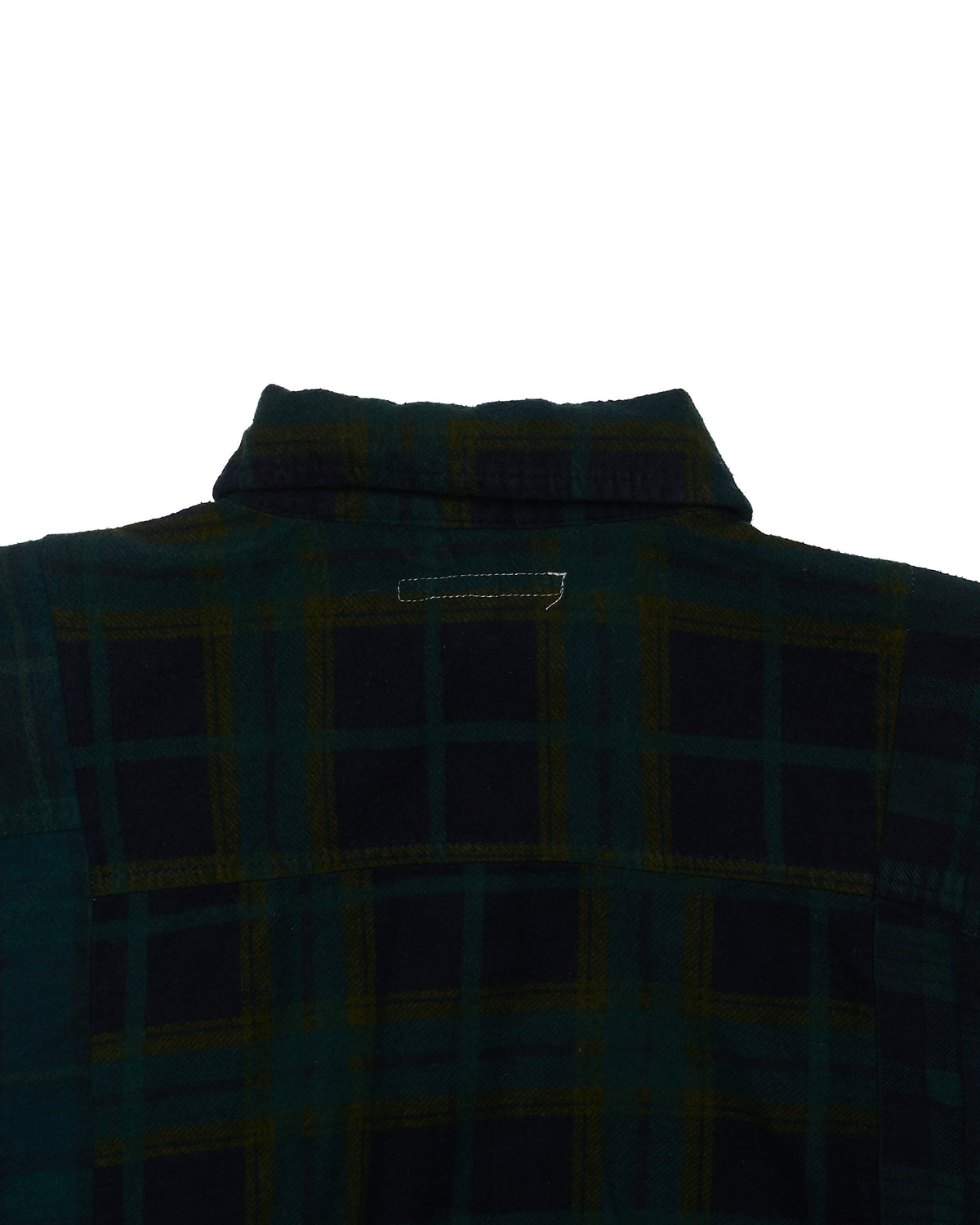 Needles Rebuild “7 Cuts” Green Plaid Button-Up Shirt