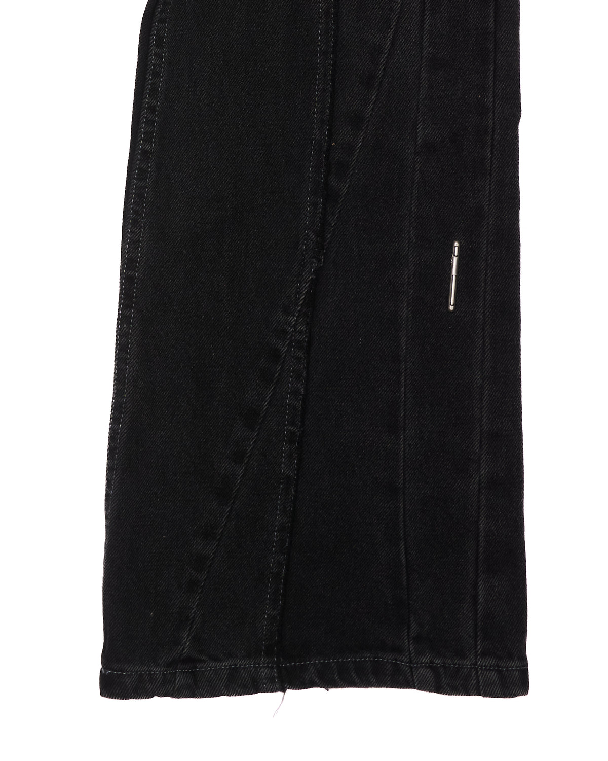 C2H4 Dark Gray Panel Seam Straight Denim