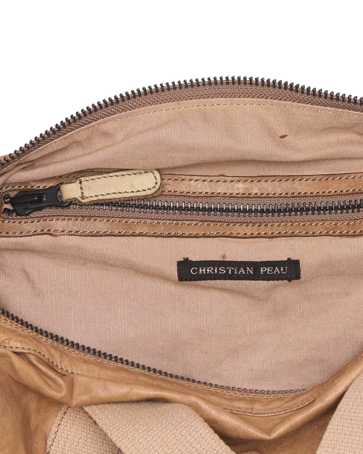 Early 00s Christian Peau Multi Zip Leather Bag
