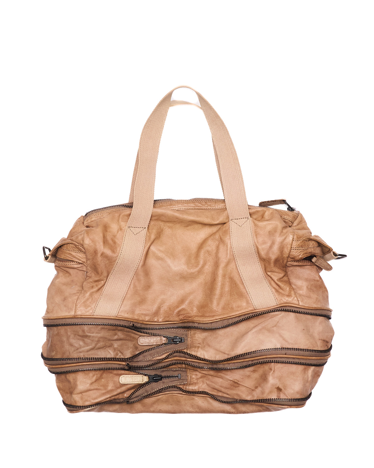 Early 00s Christian Peau Multi Zip Leather Bag