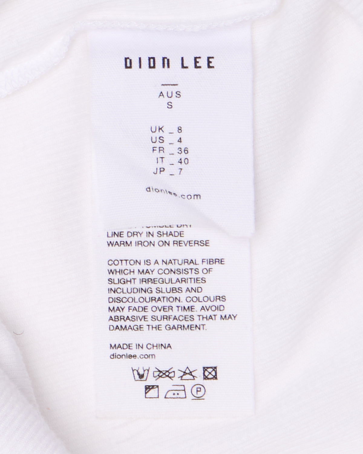 Dion Lee Sheer Ribbed White Cotton Hooded Long Sleeve