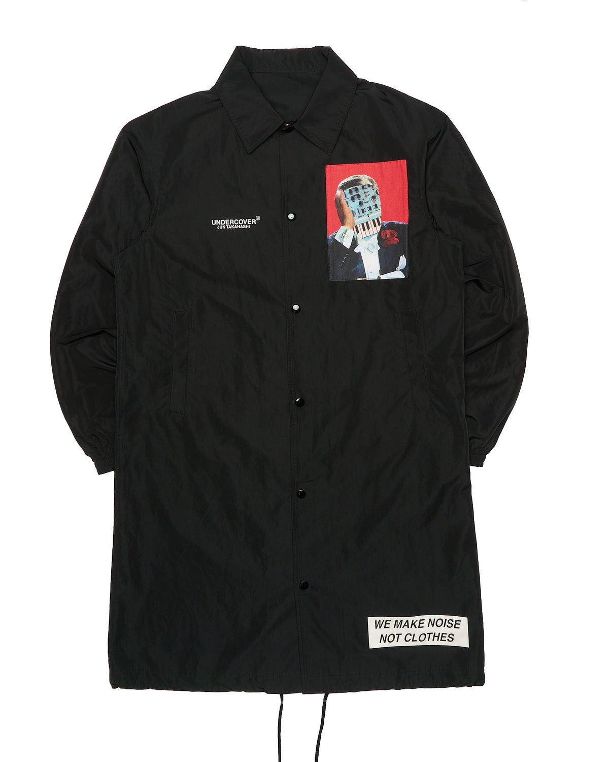 S/S18 Undercover Black Spiritual Noise Raincoat