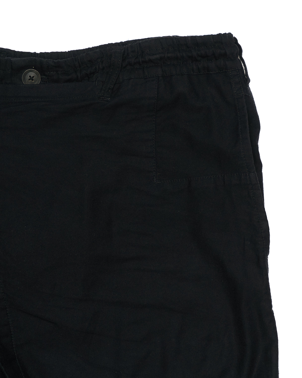 S/S20 Yohji Yamamoto Pour Homme Black Cotton Twill Wrap Pants