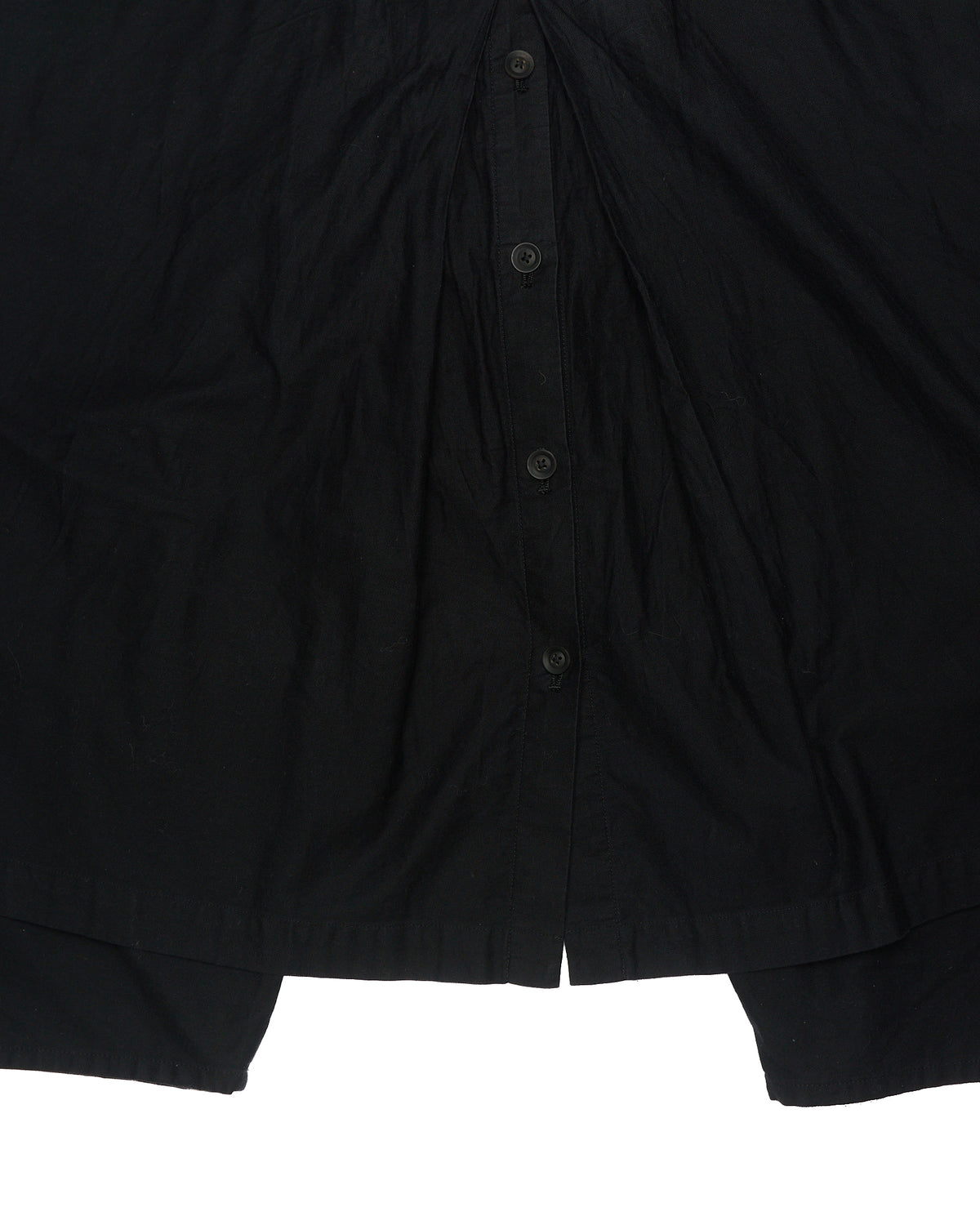 S/S20 Yohji Yamamoto Pour Homme Black Cotton Twill Wrap Pants