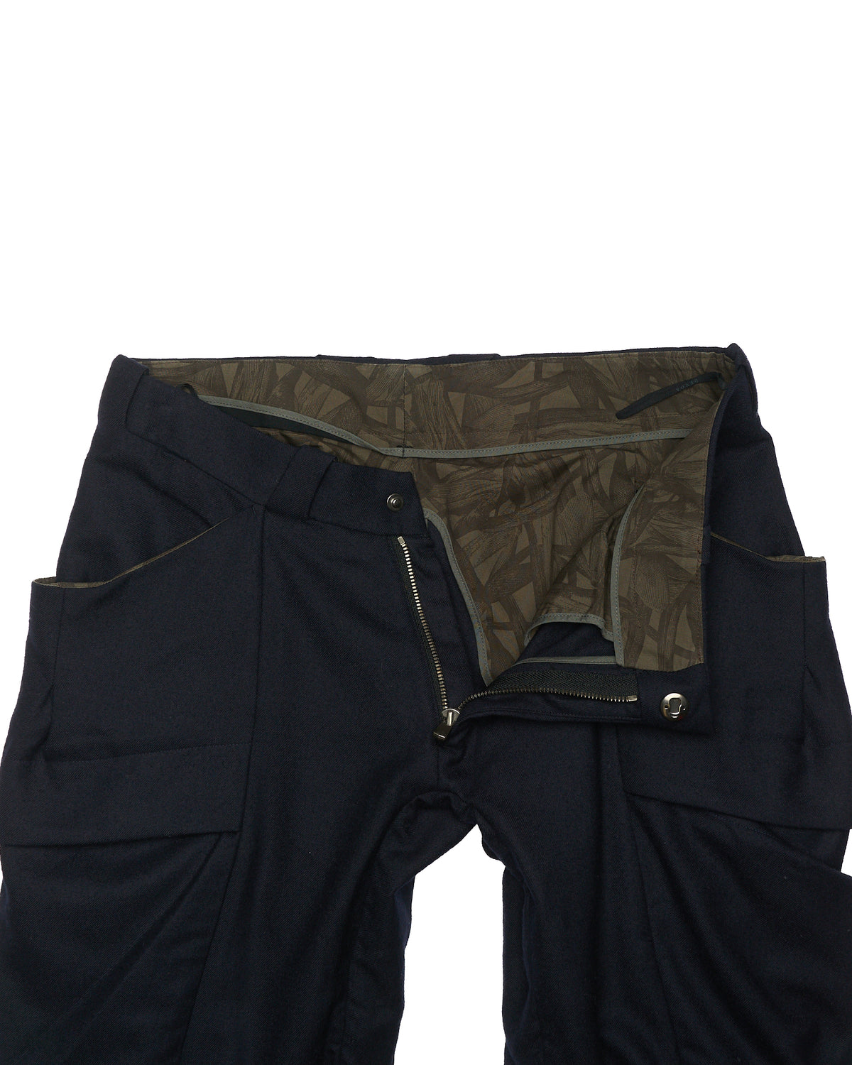 2010s DEVOA Dark Navy Wool J-cut Cargos Pants