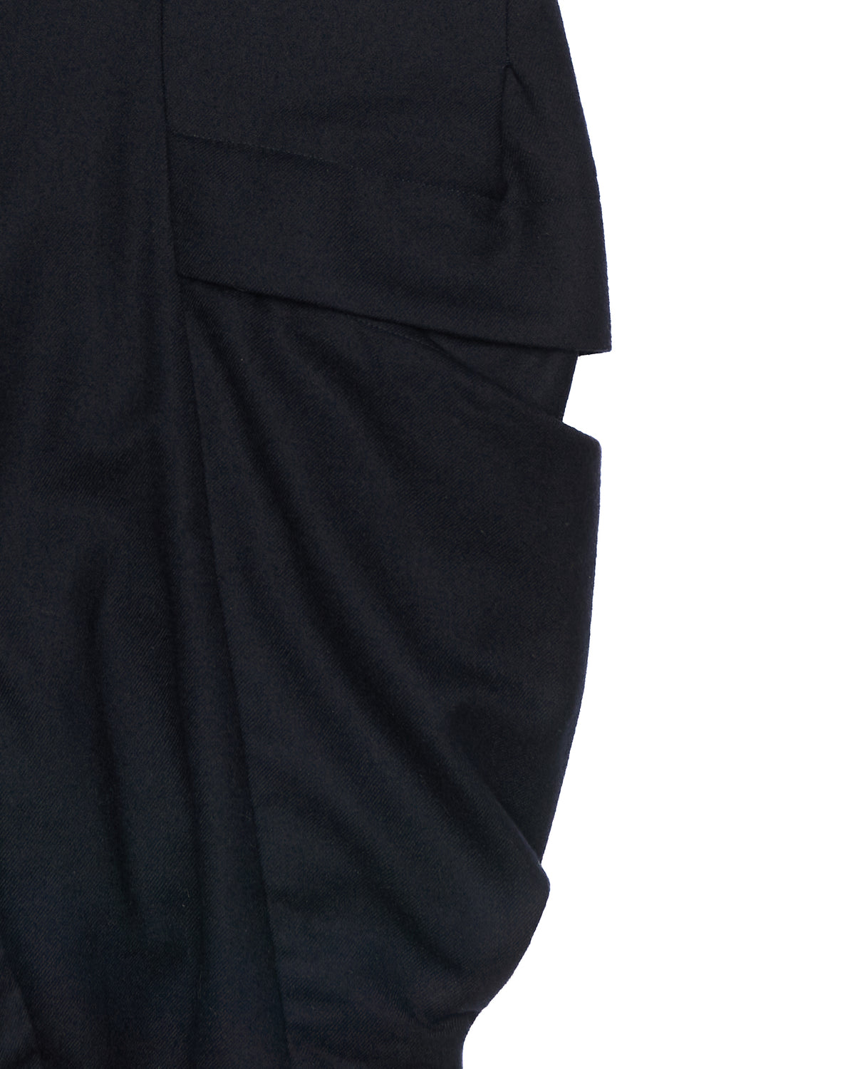 2010s DEVOA Dark Navy Wool J-cut Cargos Pants