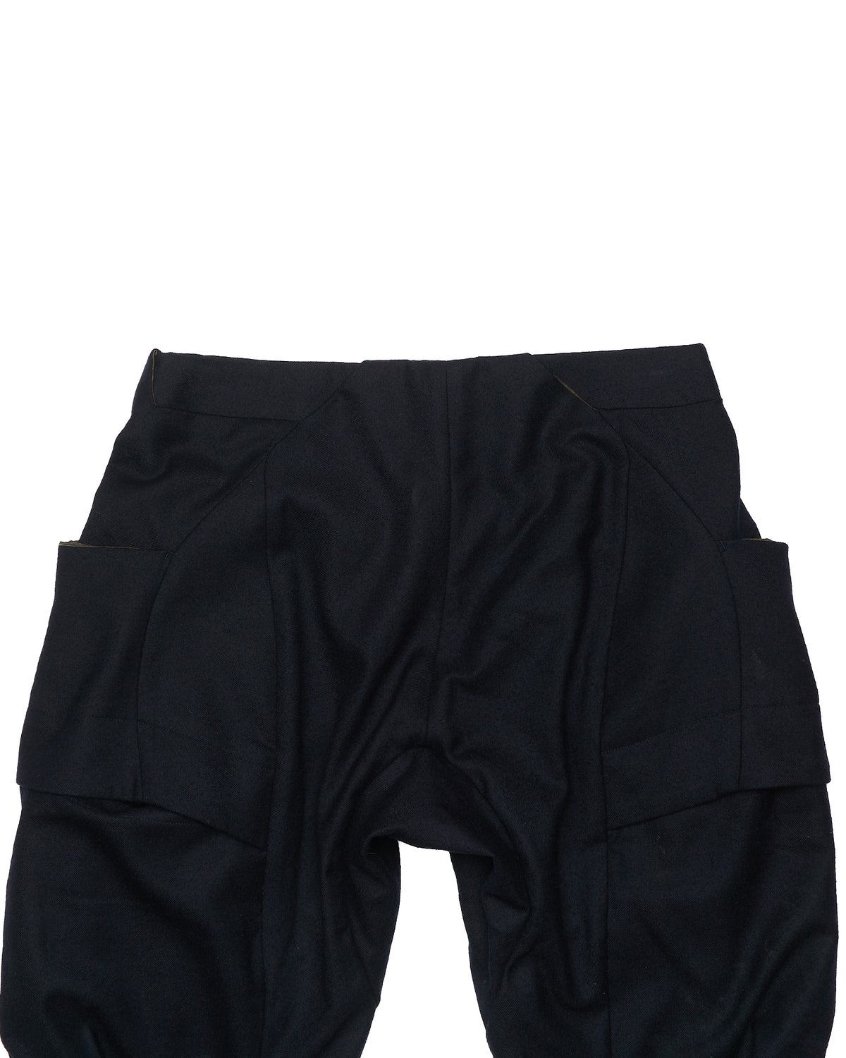 2010s DEVOA Dark Navy Wool J-cut Cargos Pants