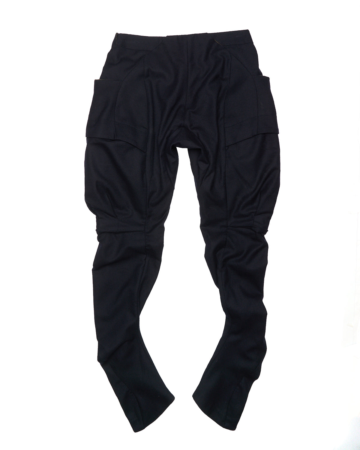 2010s DEVOA Dark Navy Wool J-cut Cargos Pants