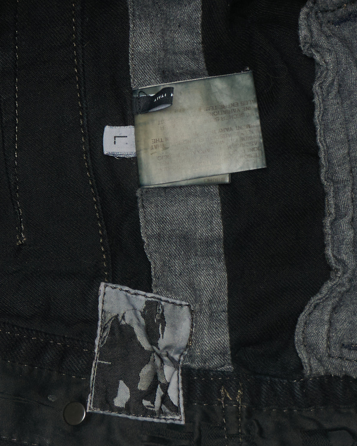 Early 00s Rick Owens DRKSHDW Black Waxed Denim Trucker Jacket