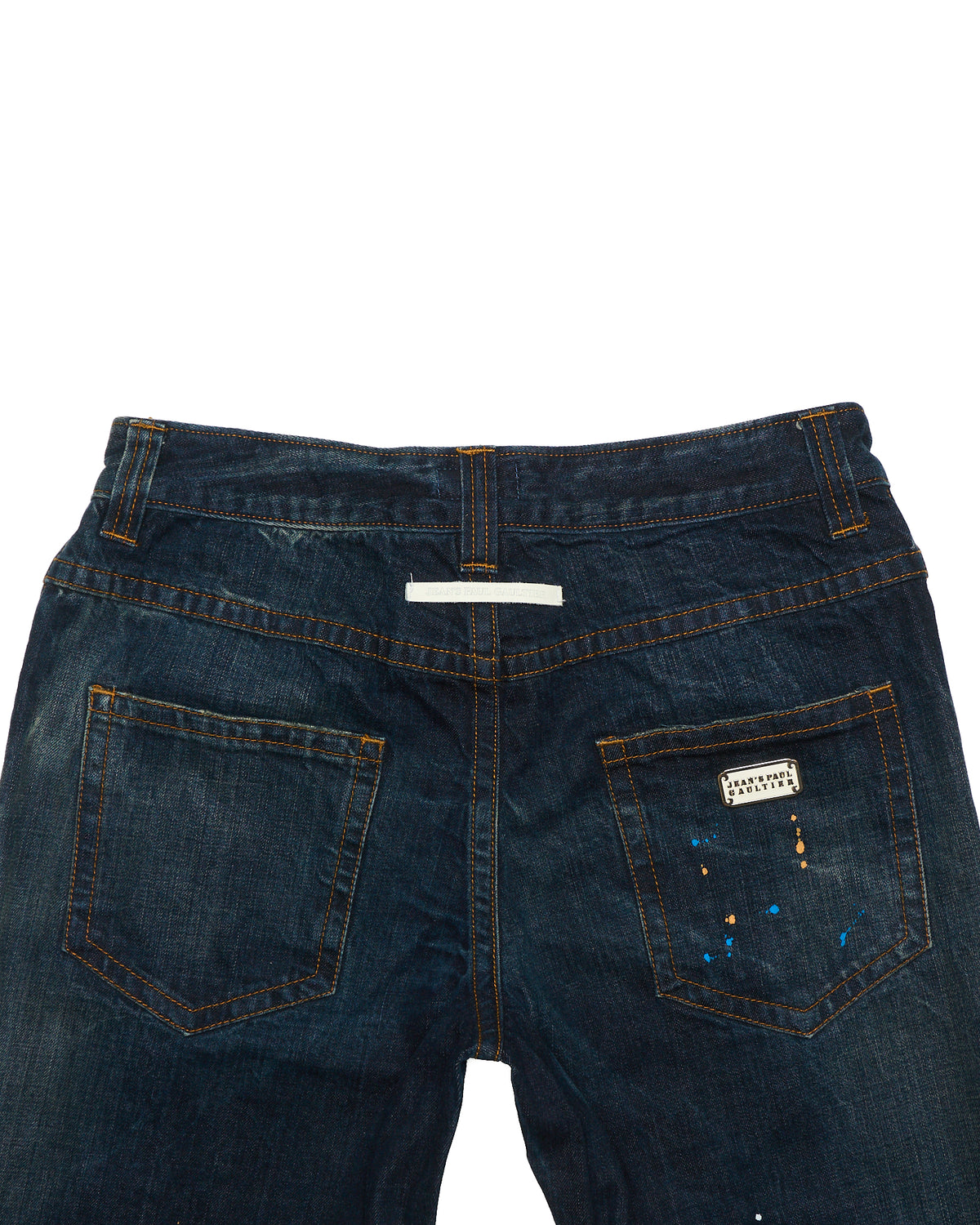 Early 00s Jean Paul Gaultier Paint Splatter Straight Leg Jeans