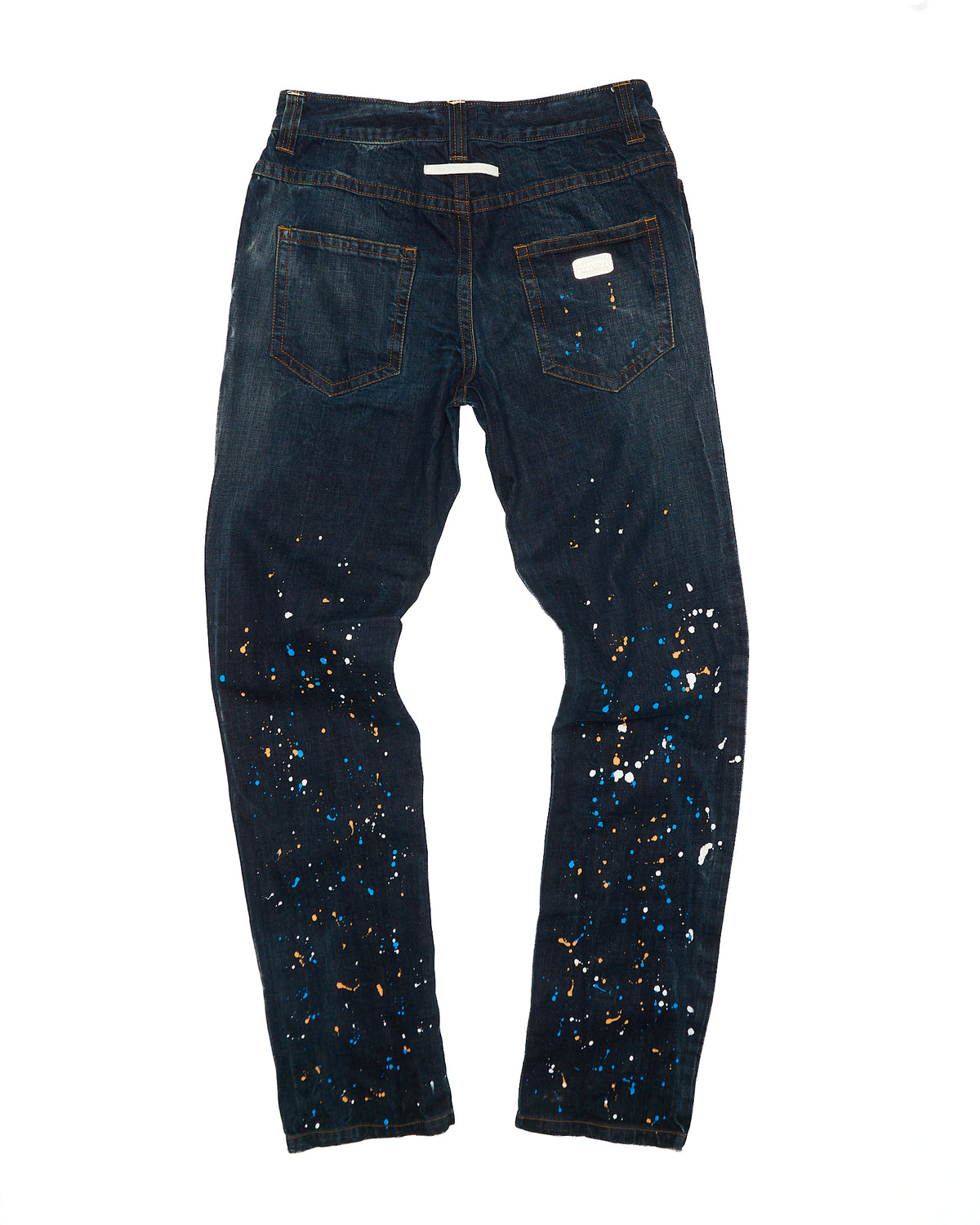 Early 00s Jean Paul Gaultier Paint Splatter Straight Leg Jeans