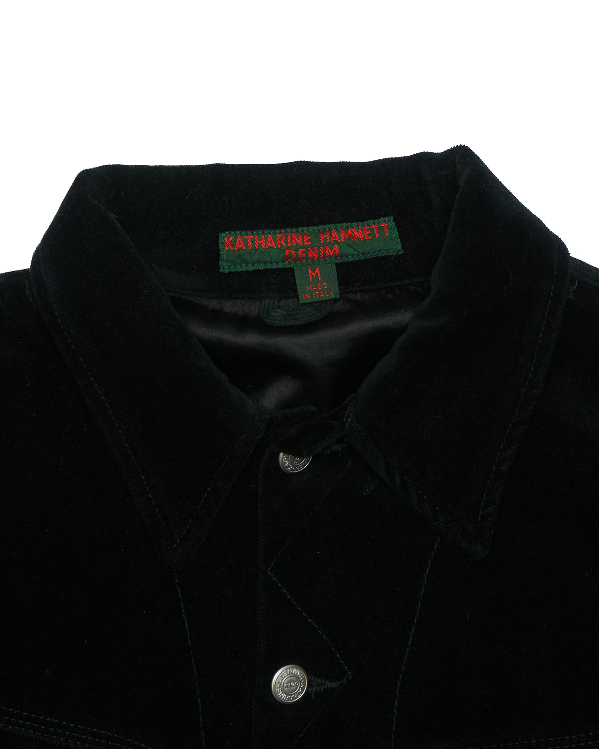 90s Katharine Hammett Denim Velour 101 Cowboy Jacket