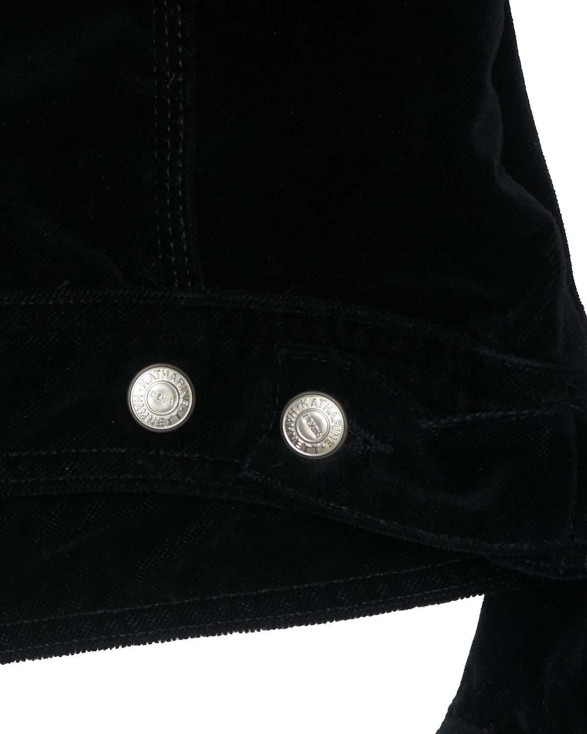 90s Katharine Hammett Denim Velour 101 Cowboy Jacket