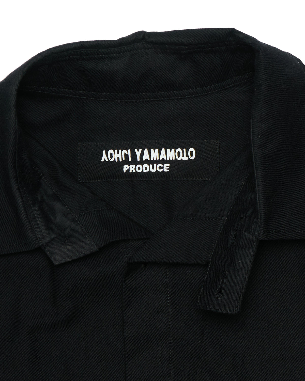 S/S17 Yohji Yamamoto Produce Black Runway Staff Button Up Shirt