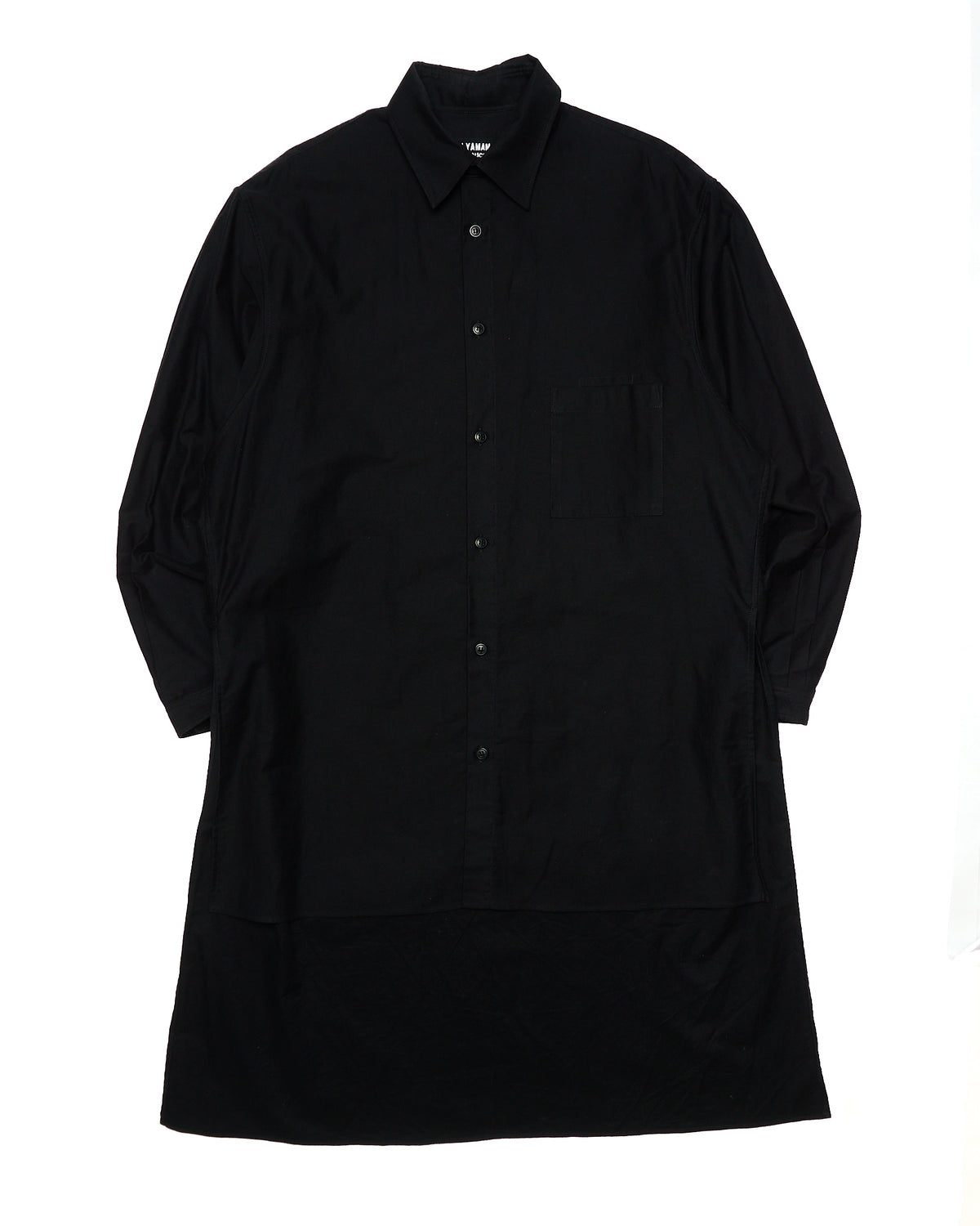 S/S17 Yohji Yamamoto Produce Black Runway Staff Button Up Shirt