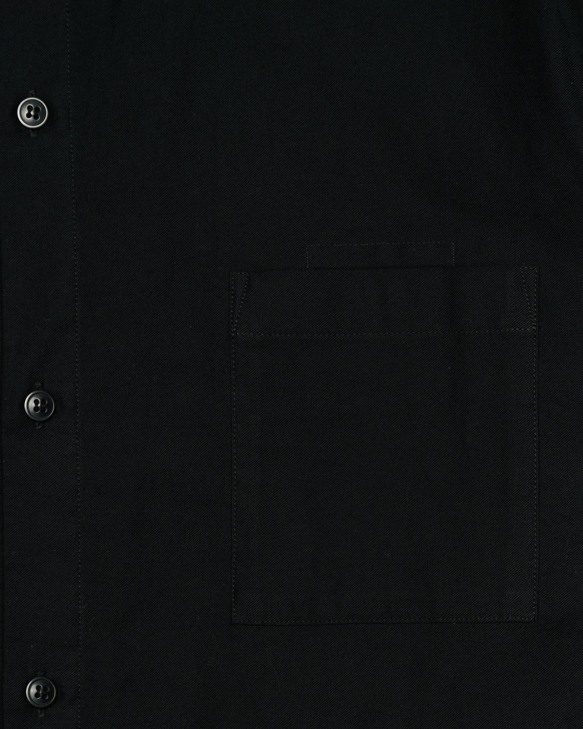 S/S17 Yohji Yamamoto Produce Black Runway Staff Button Up Shirt