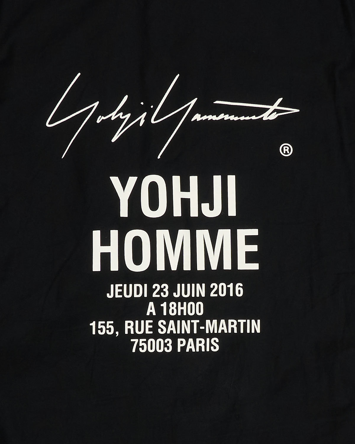 S/S17 Yohji Yamamoto Produce Black Runway Staff Button Up Shirt
