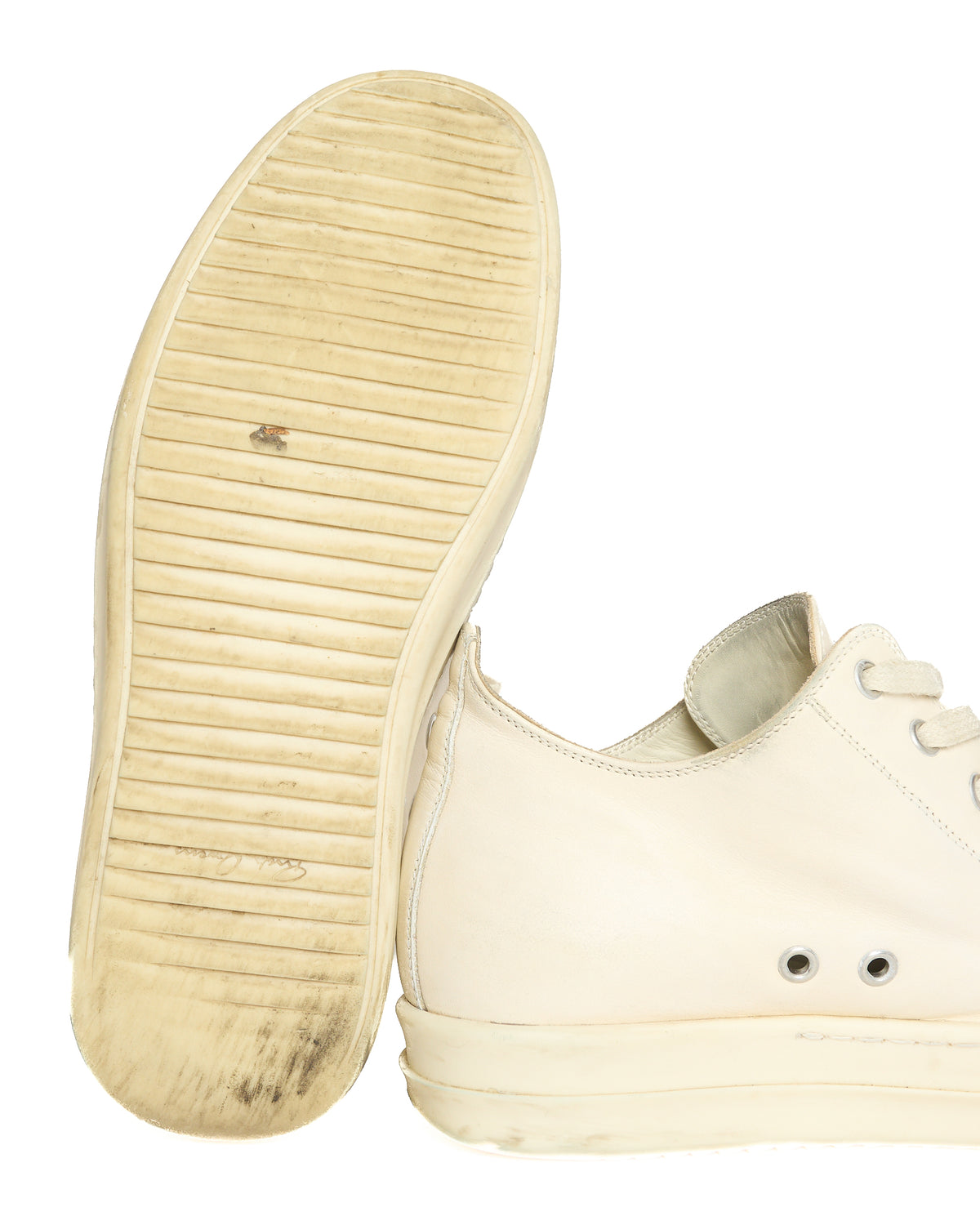Rick Owens Low-Top Milk Ramones Sneakers