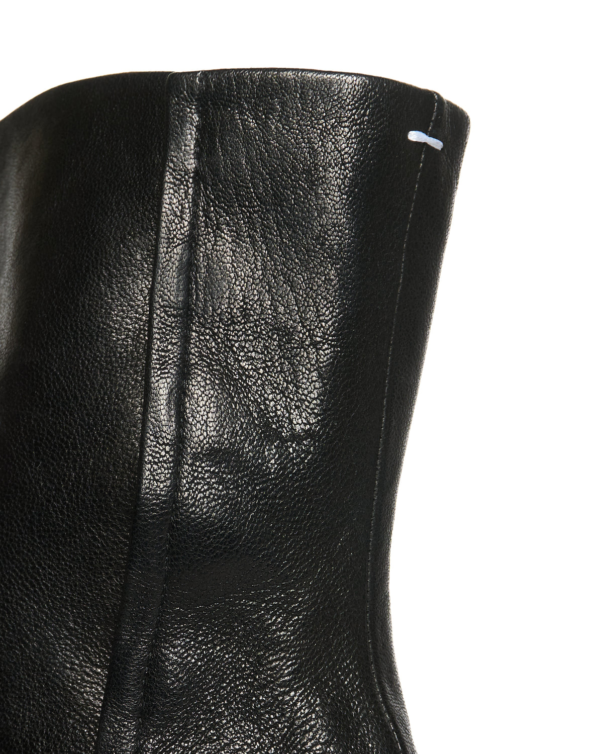 Maison Margiela Black Leather Heeled Tabi Boots