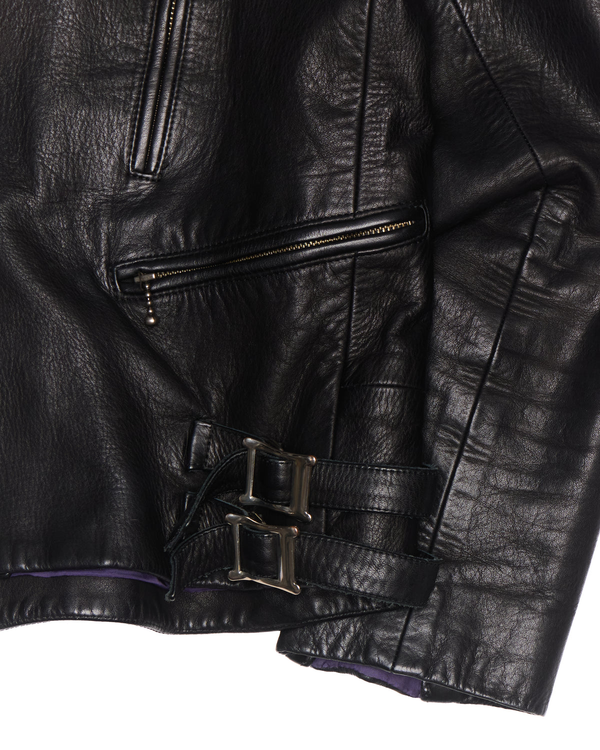 A/W11 blackmeans x G.V.G.V Black Biker Leather Jacket