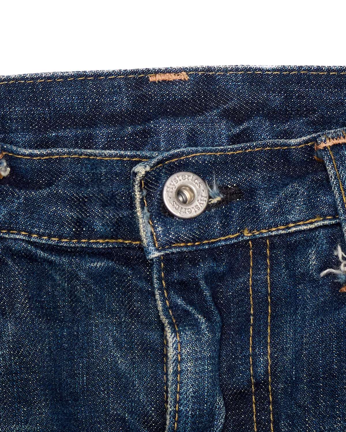 Early 00s Hysterics Studded Distressed Denim Mini Skirt