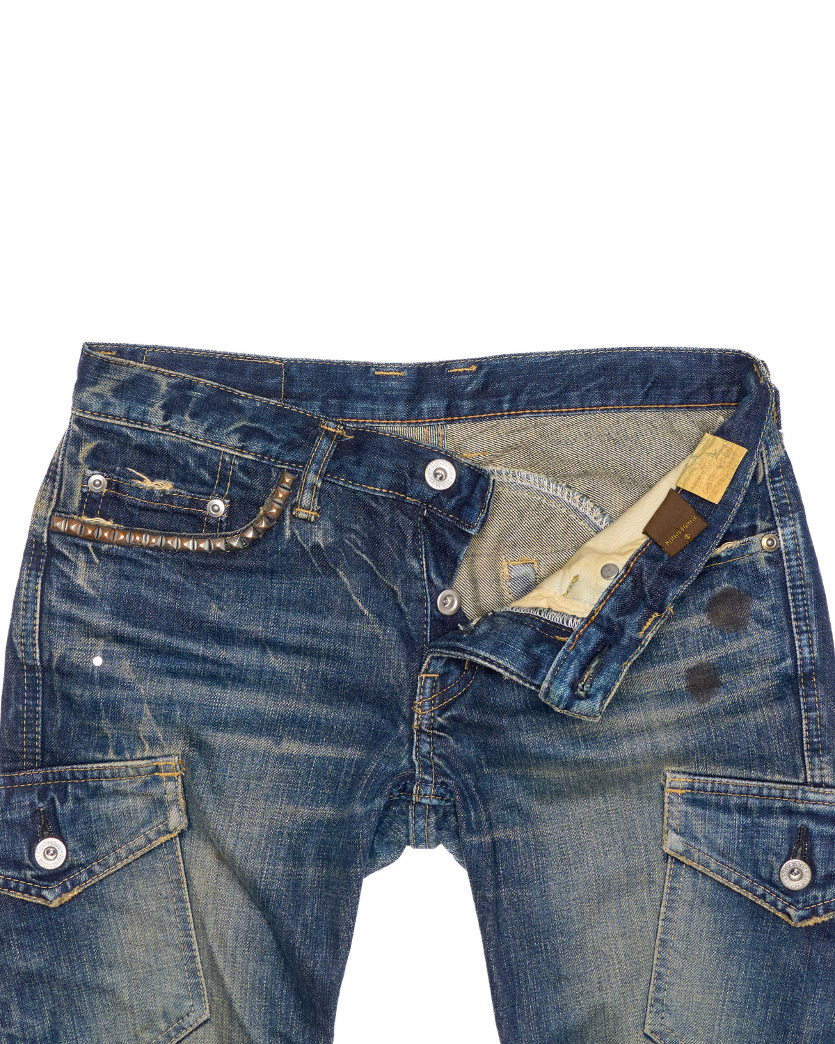 Early 00s Hysterics Studded Cargo Capri Jeans