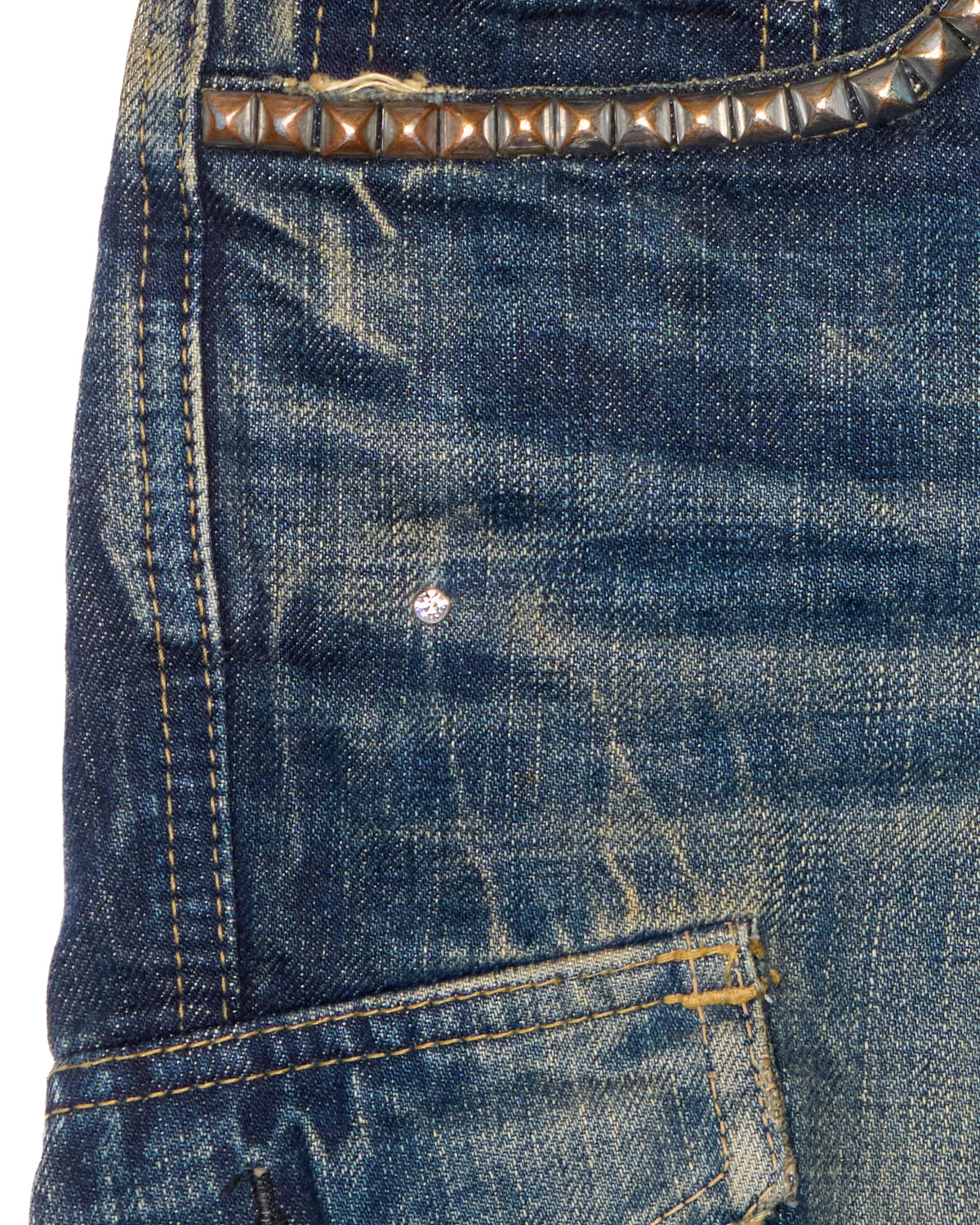 Early 00s Hysterics Studded Cargo Capri Jeans