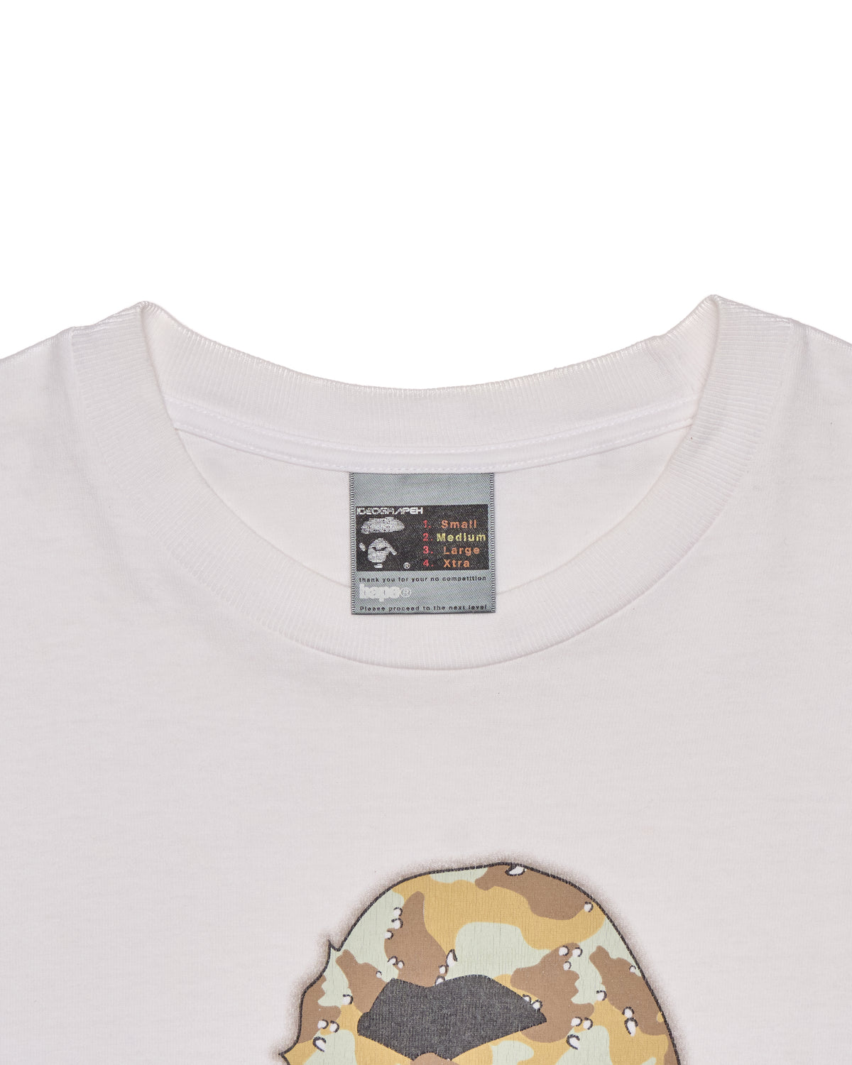 ‘99 BAPE Angry Ape Camo Head White Longsleeve Shirt