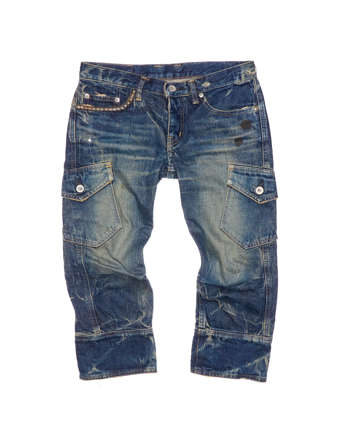 Early 00s Hysterics Studded Cargo Capri Jeans